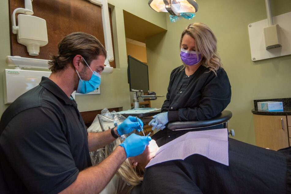 Dr Cason prepping a patient for root canals in Little Rock, AR root canals in Little Rock